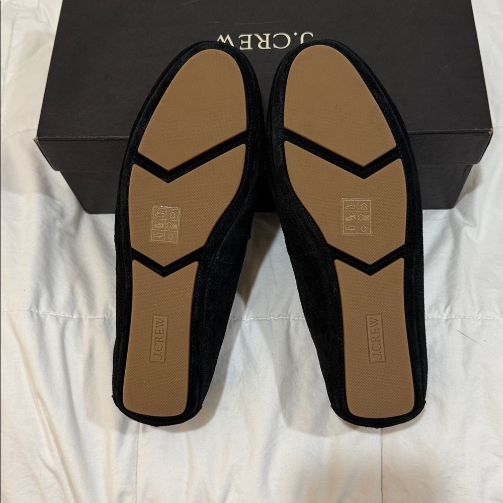 J Crew Black Driving loafers in suede CH318 NEW - Picture 6 of 6